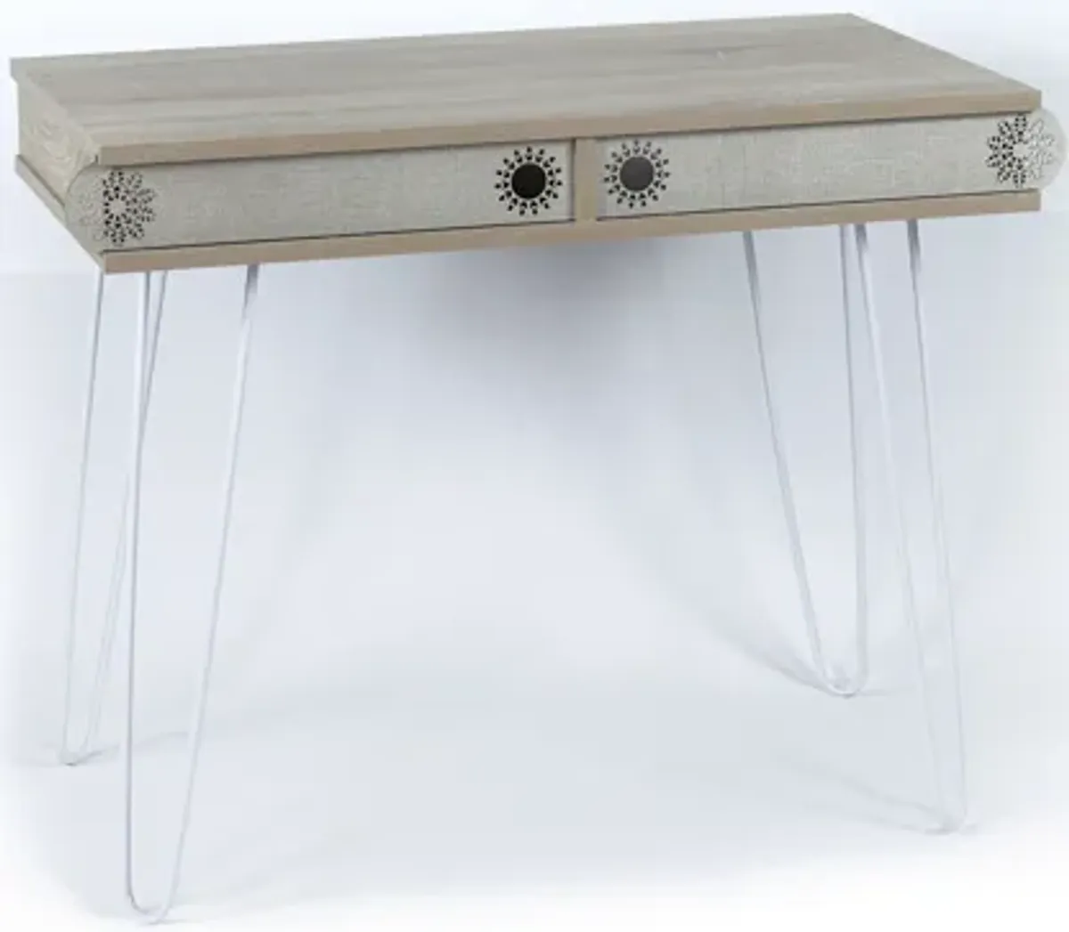Streamdale Lora Metal Legs 2 Tier Modern Desk