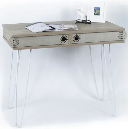 Lora Metal Legs 2 Tier Modern Desk