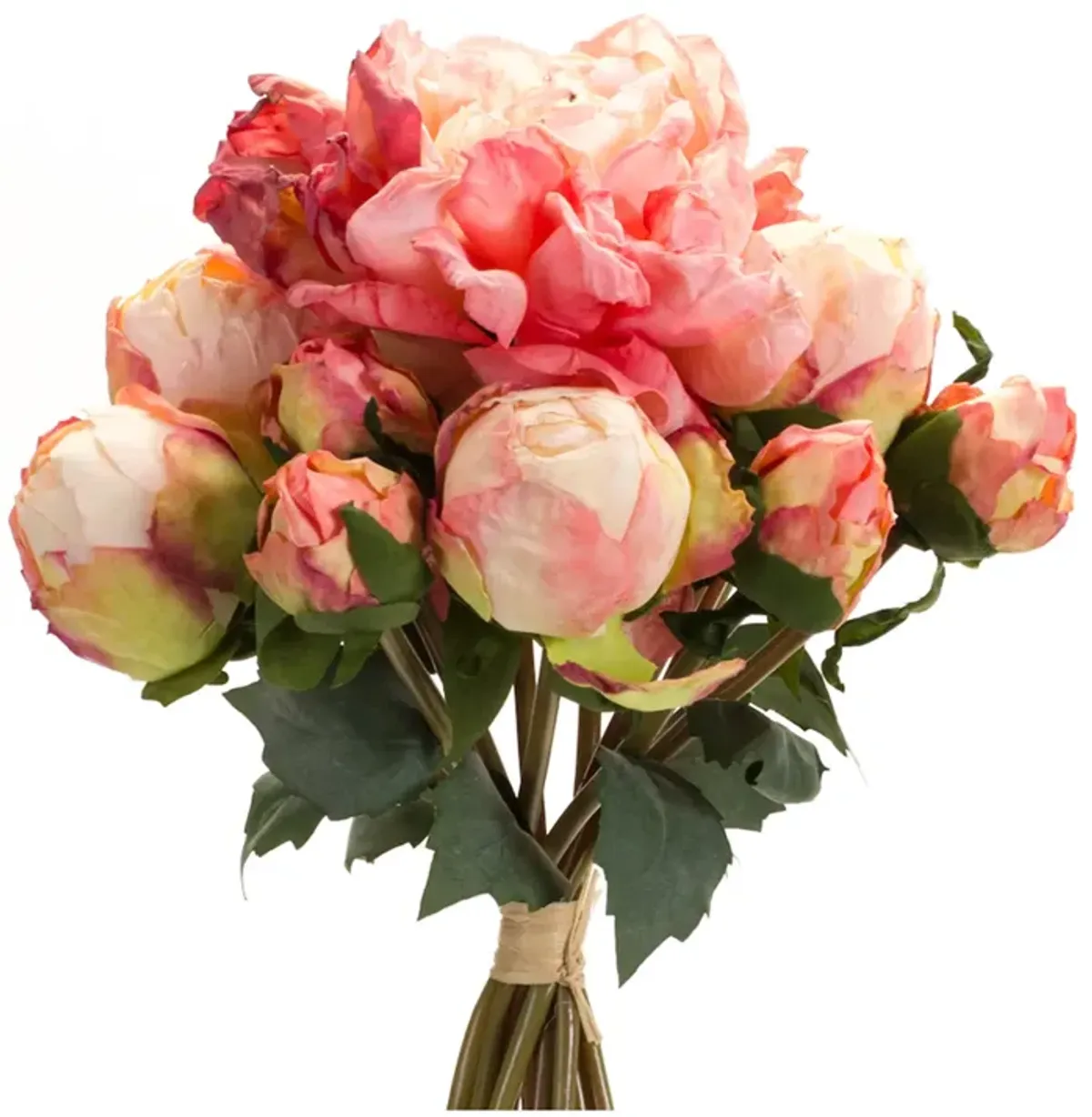 Peony Flower Bouquet Bundle Lush Artificial Blooms for Elegant Floral Arrangements and Decor (Set of 6)