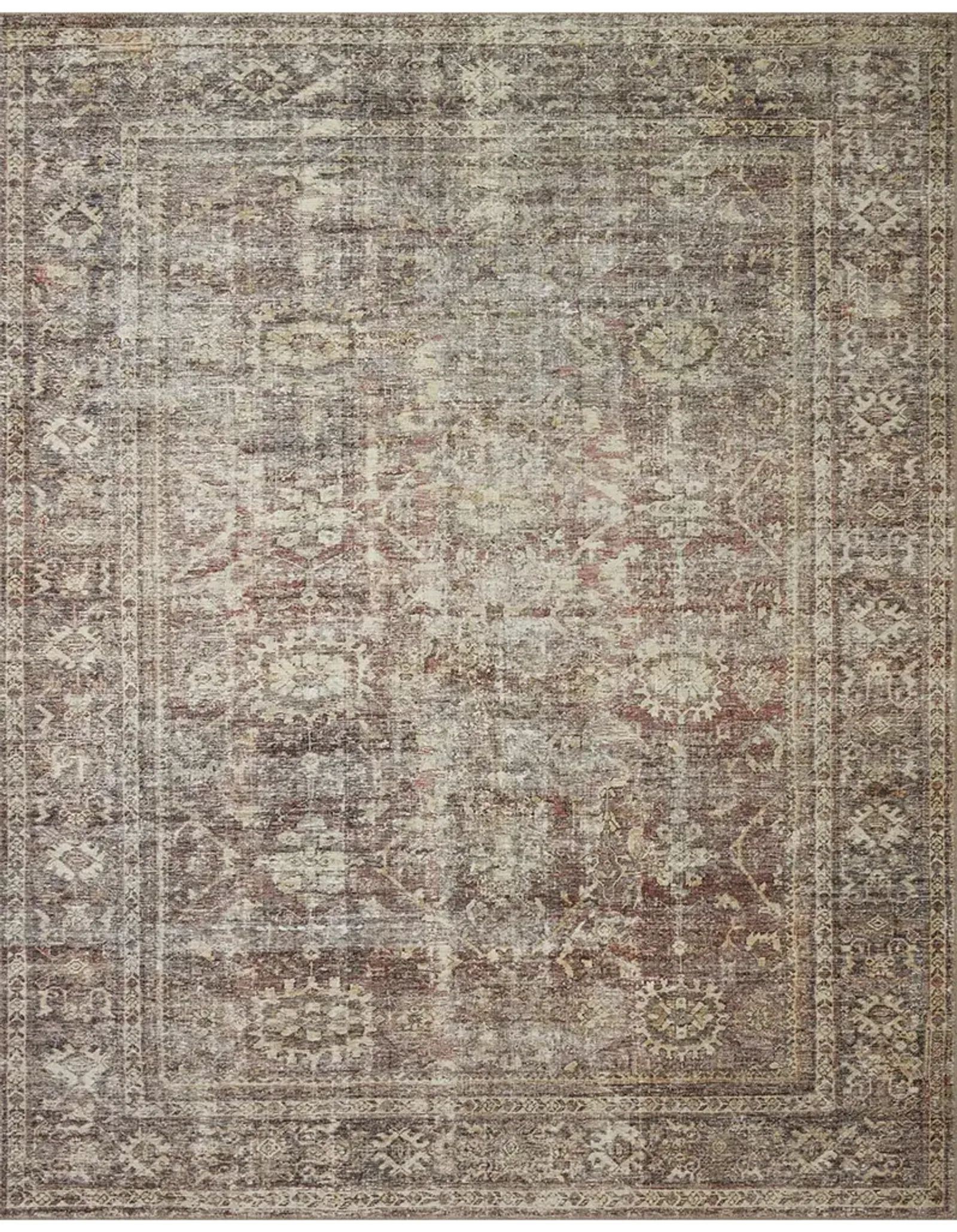 Georgie GER06 Bordeaux/Antique 5' x 7'6" Rug by Amber Lewis