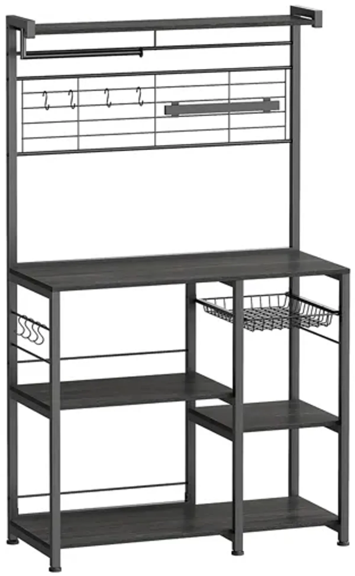 Bakers Rack with Magnetic Knife Holder