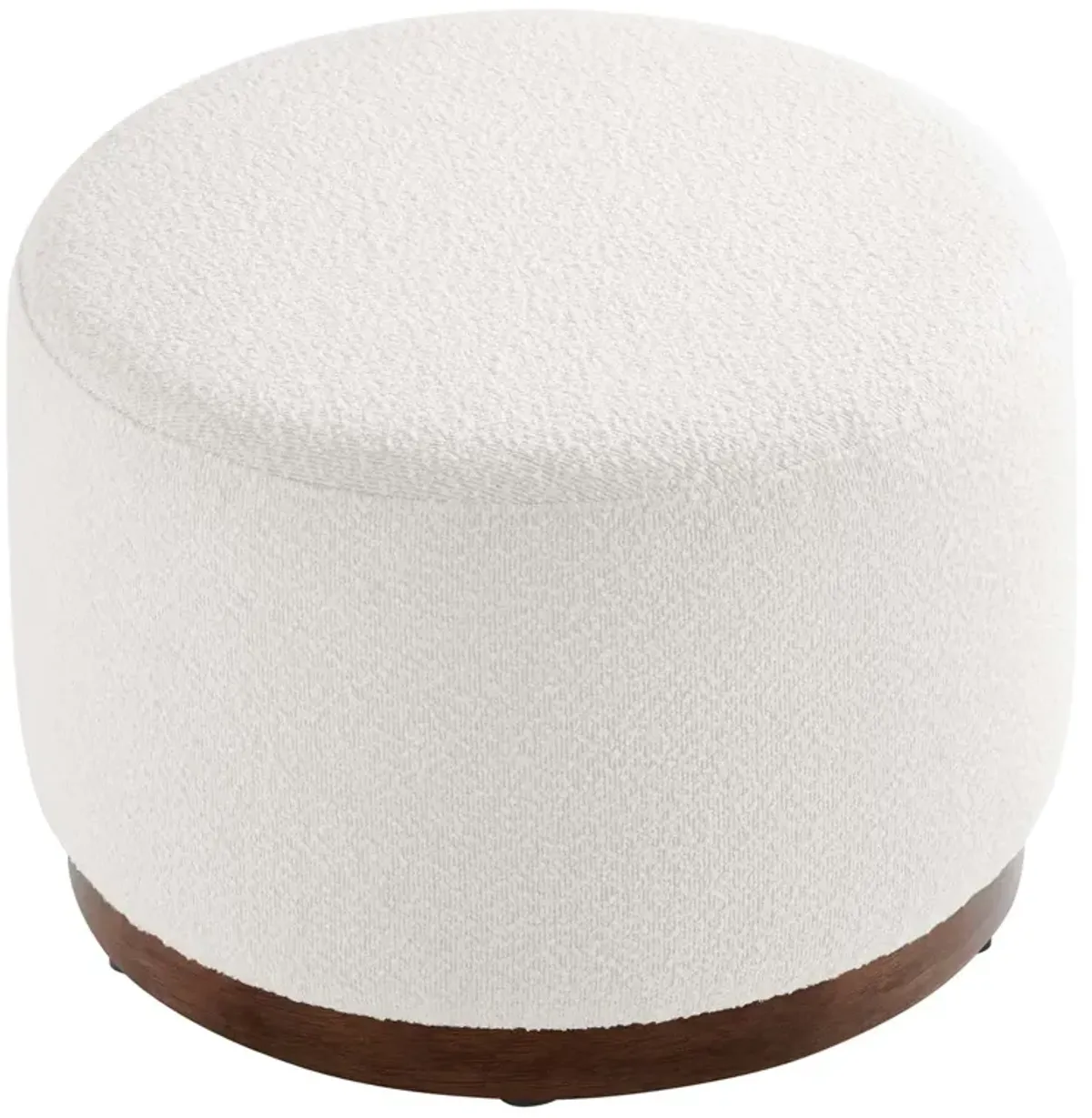 Tilden Large 23" Round Boucle Upholstered Upholstered Ottoman