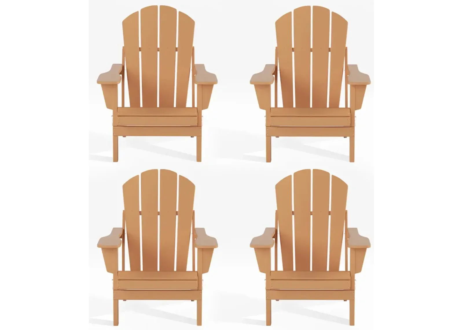 WestinTrends Outdoor Patio Folding Adirondack Chair (Set of 4)