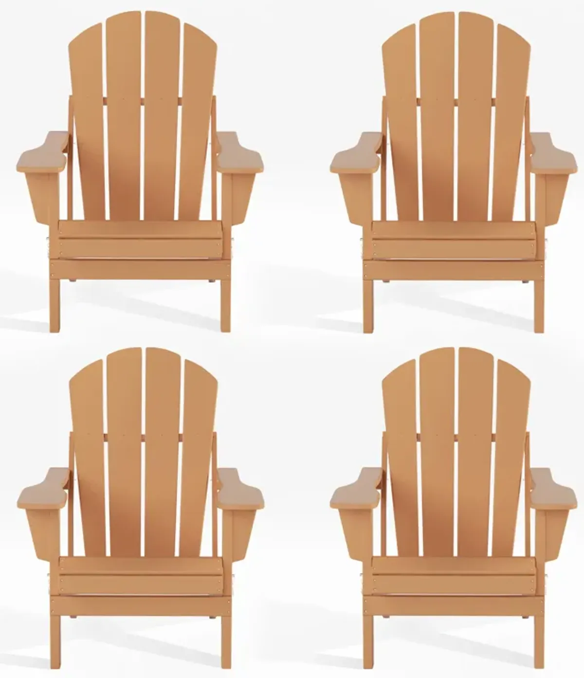 WestinTrends Outdoor Patio Folding Adirondack Chair (Set of 4)