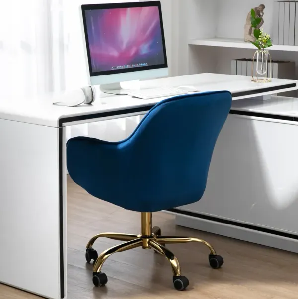 Streamdale 360 Velvet Swivel Chair with Adjustable Height