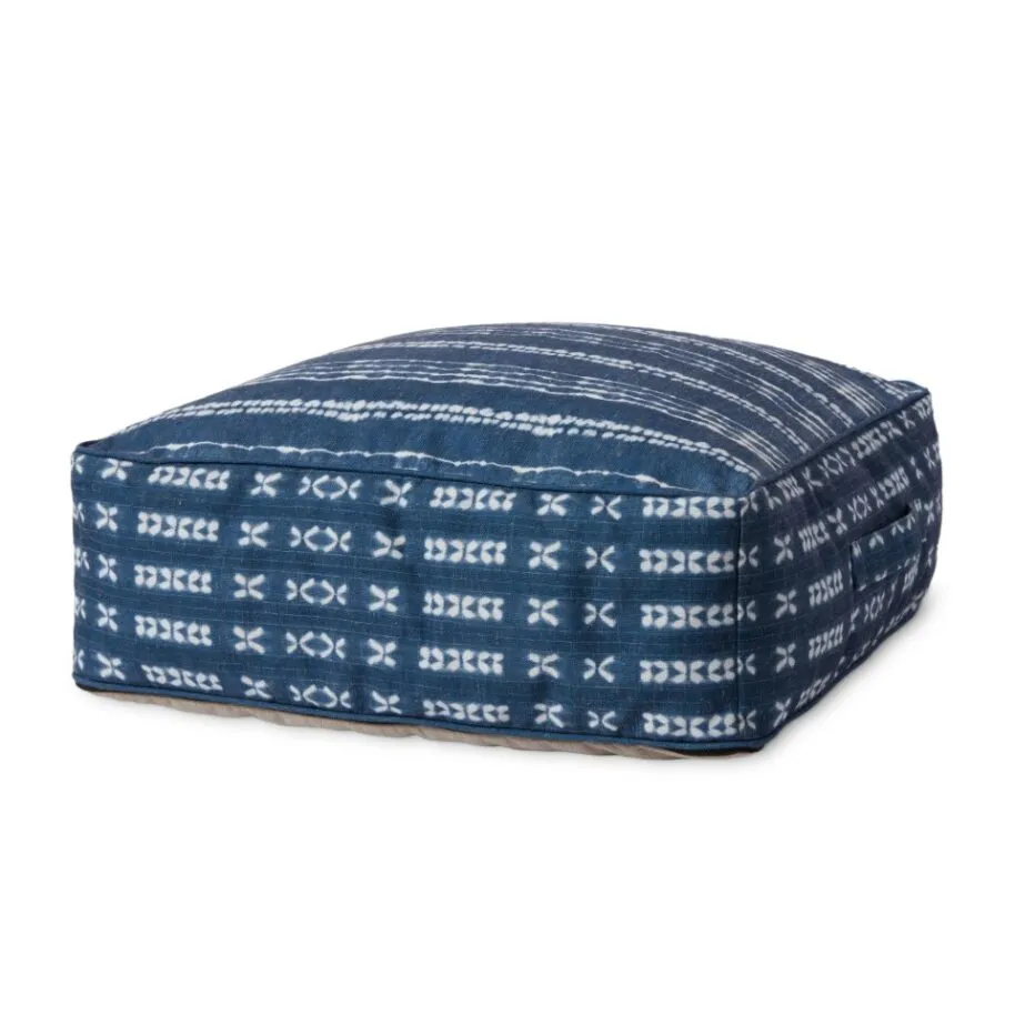 Poufs PF0008 Indigo / Ivory 24"W x 24"D x 8"H