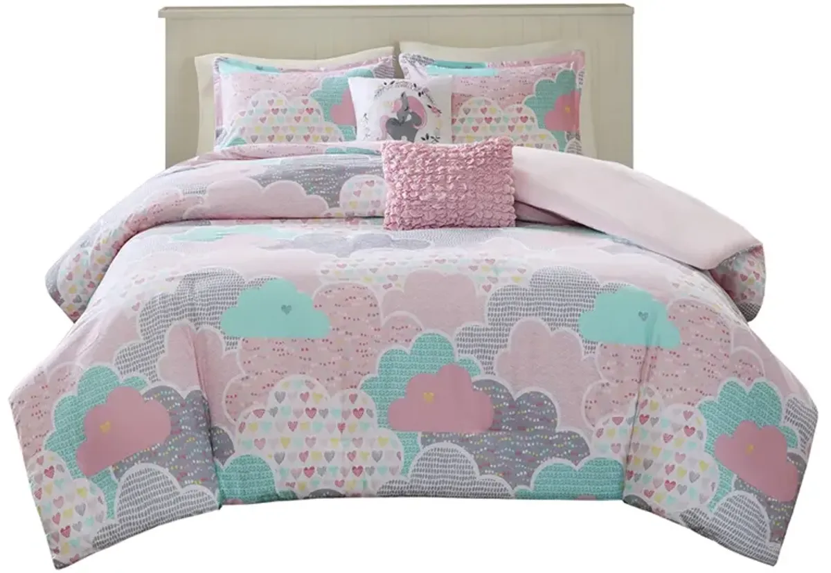 Gracie Mills Eowyn Cotton Printed Duvet Cover Set