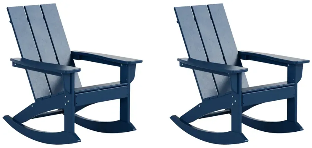 WestinTrends Modern Adirondack Outdoor Rocking Chair (Set of 2)