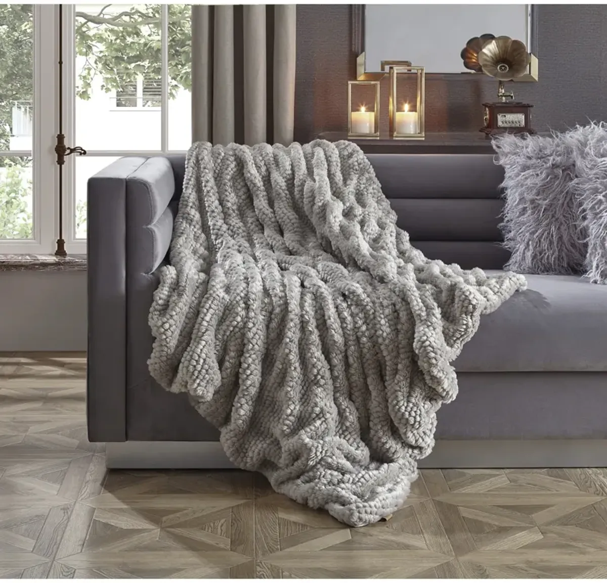 Inspired Home Baron Knit Throw 50"x60"