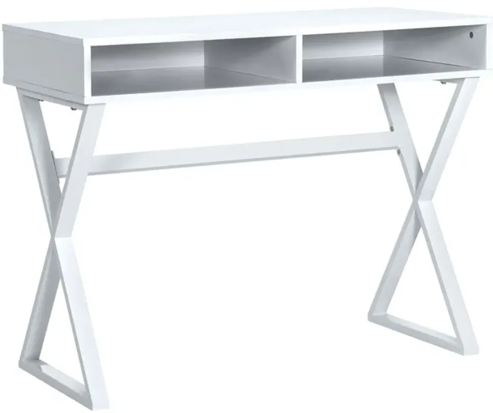 Modern Computer Desk Makeup Vanity Table with 2 Storage Compartments