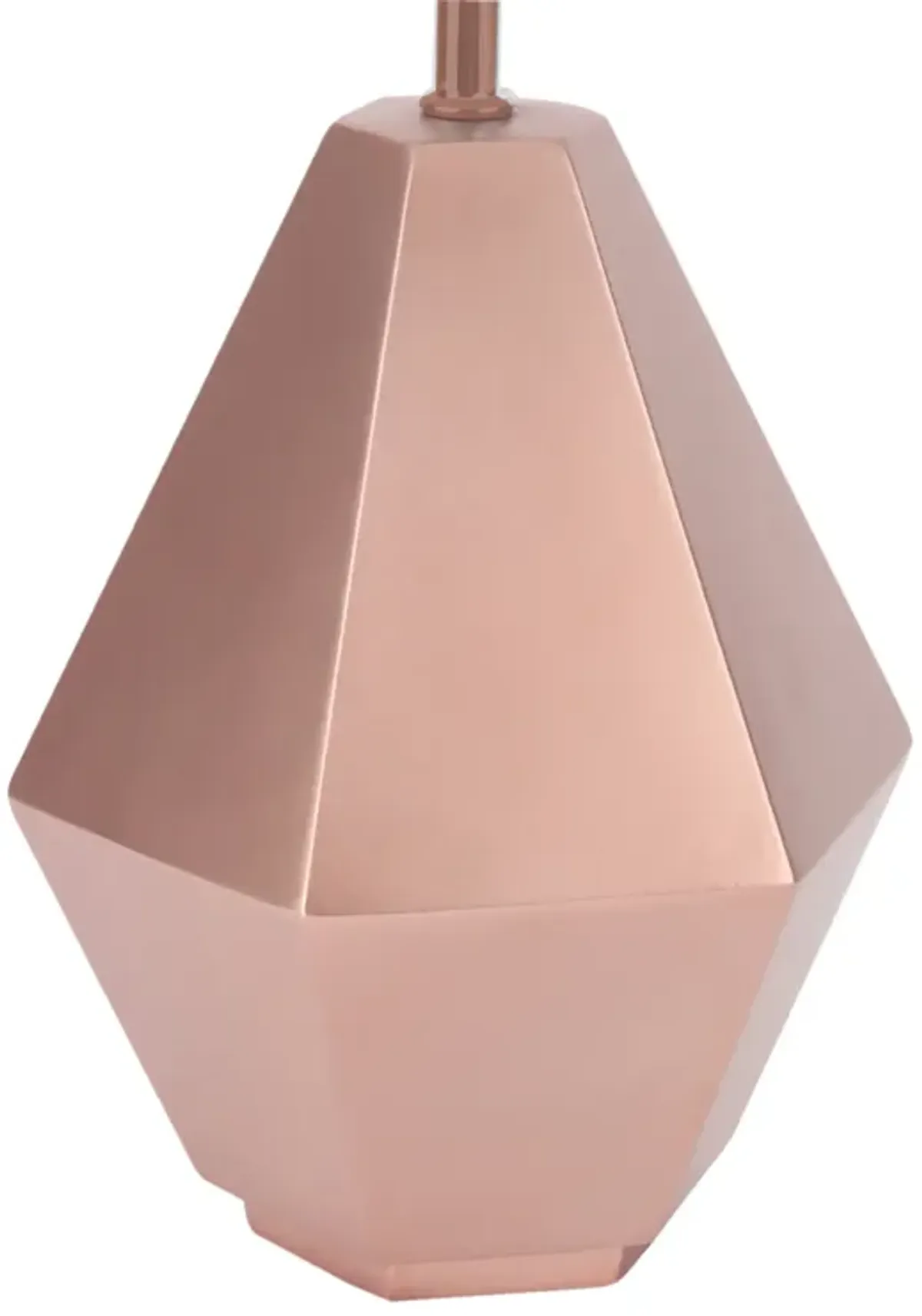 Lambs & Ivy Rose Gold Modern Hexagon Nursery Lamp with Shade & Bulb