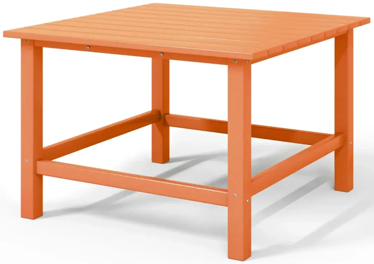 WestinTrends Kids Outdoor Patio Furniture HDPE Square Dining Table