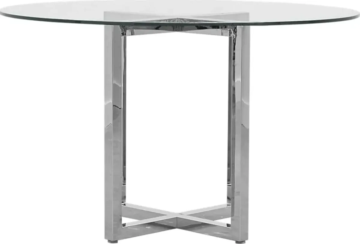 Amalfi 48 inch Round Glass Top Counter Table