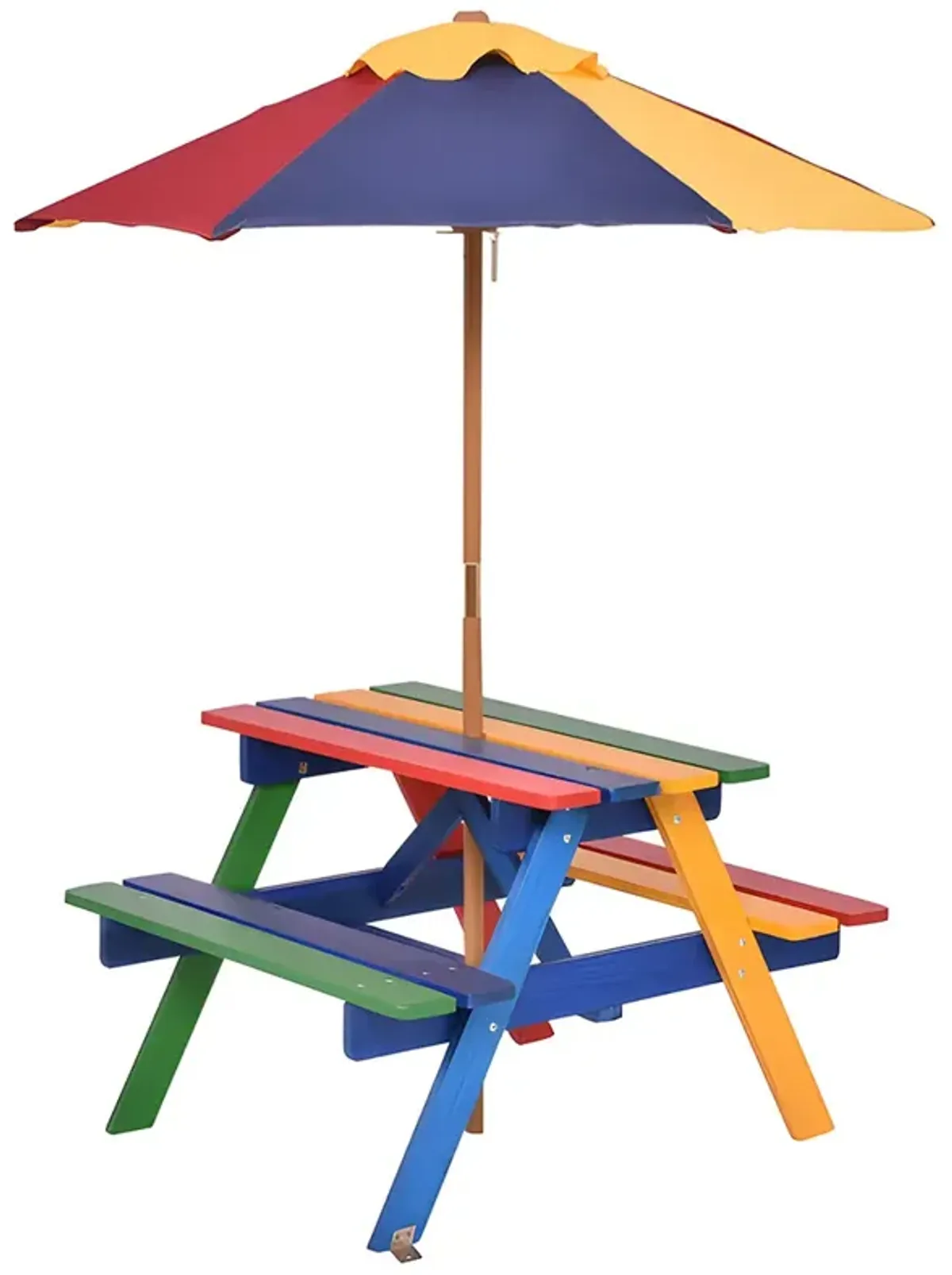 4 Seat Kids Picnic Folding Garden Umbrella Table