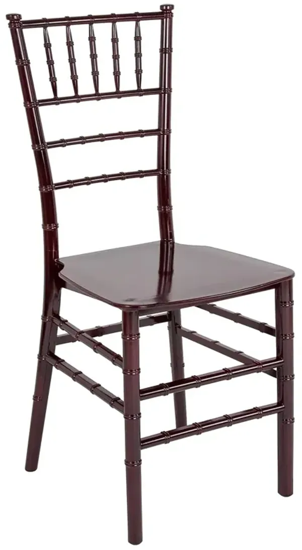 Flash Furniture HERCULES Series Mahogany Resin Stacking Chiavari Chair