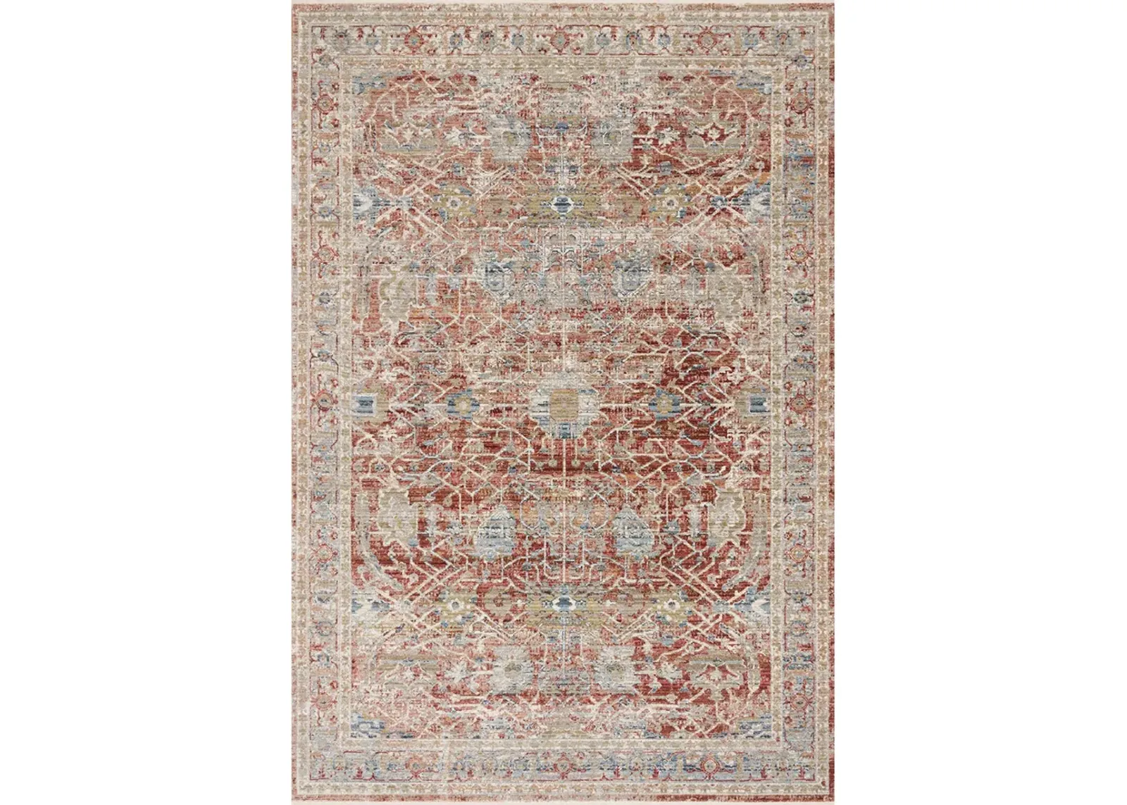 Claire CLE01 Red/Ivory 7'10" x 10'2" Rug