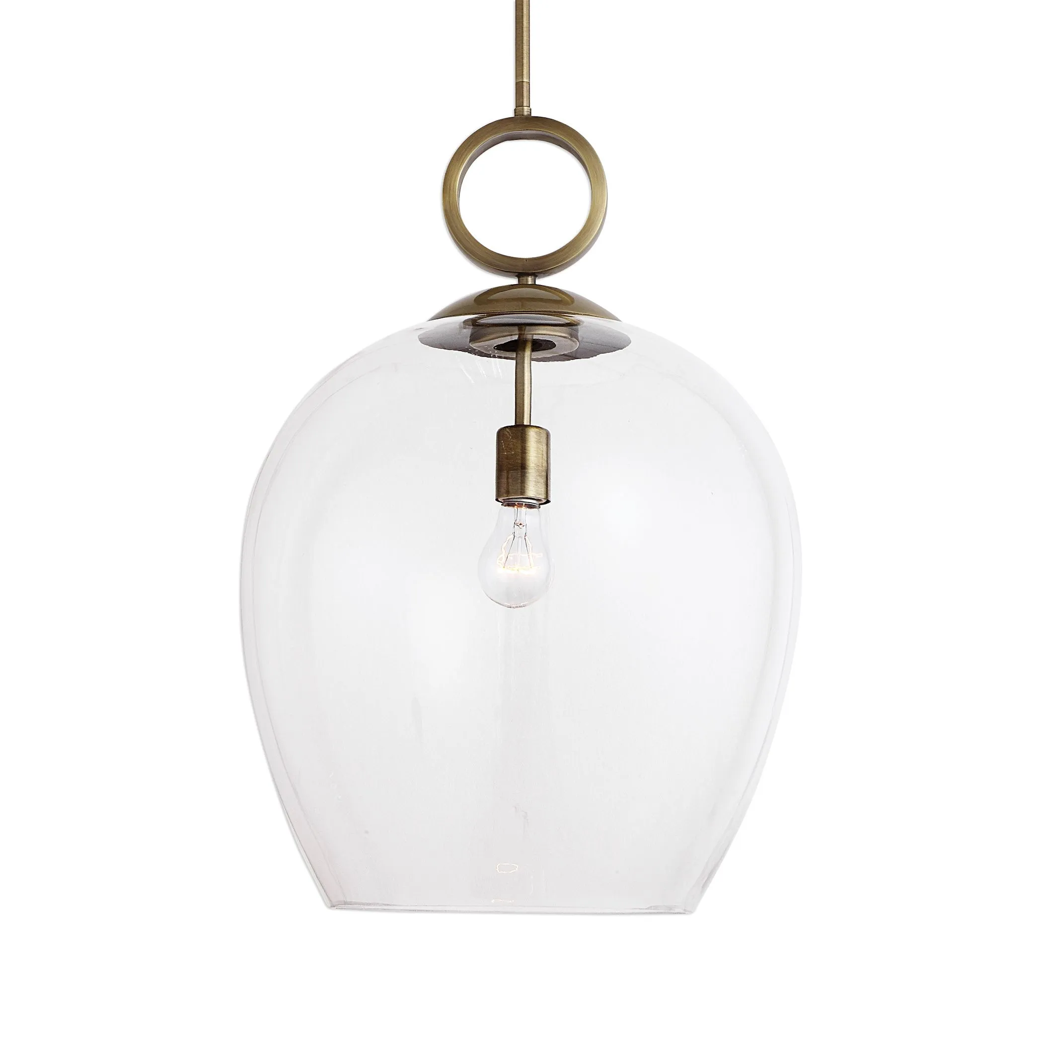 Uttermost Calix Large Blown Glass 1 Light Pendant