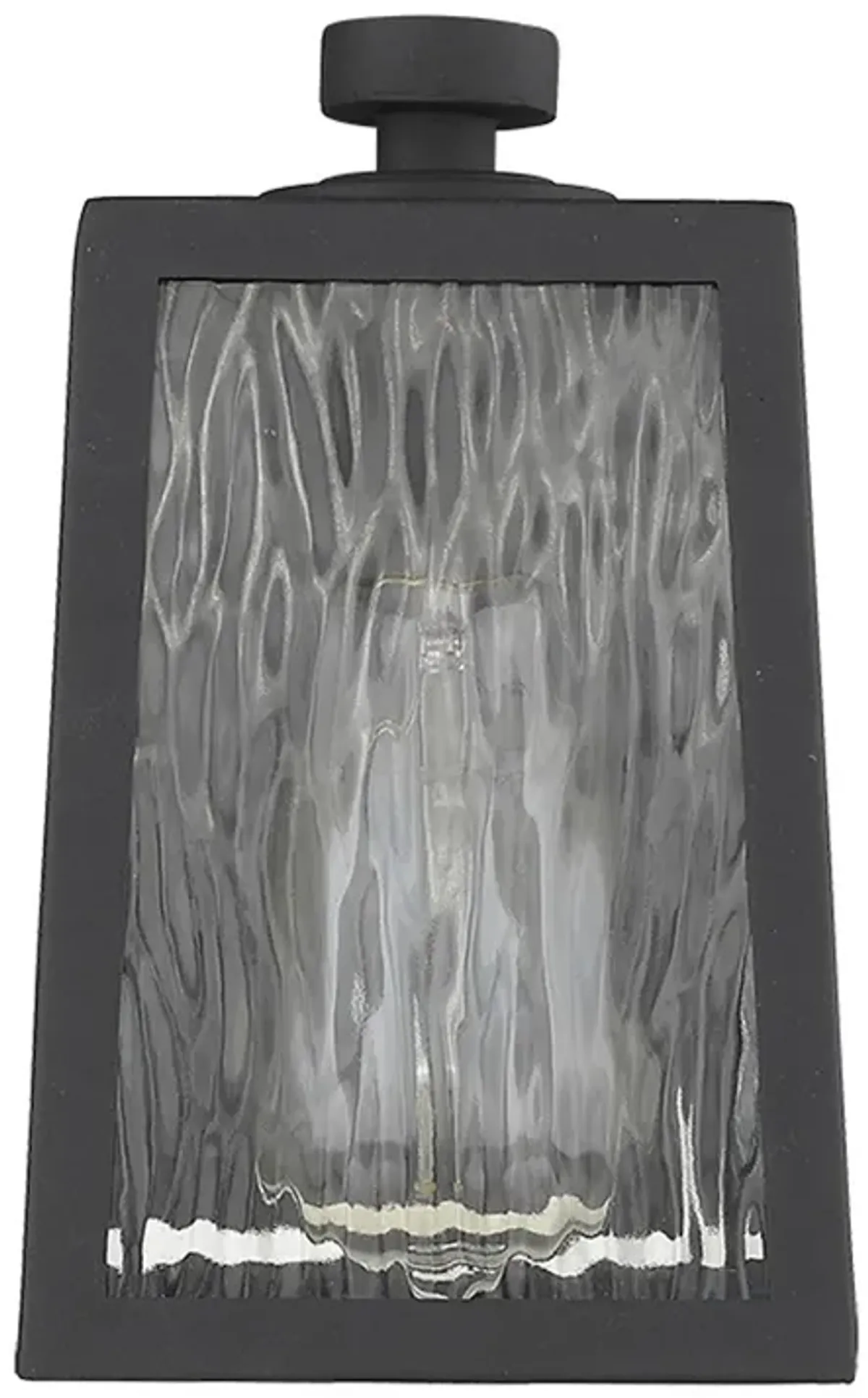 Hivvago Matte Black glass panels Outdoor Wall Light