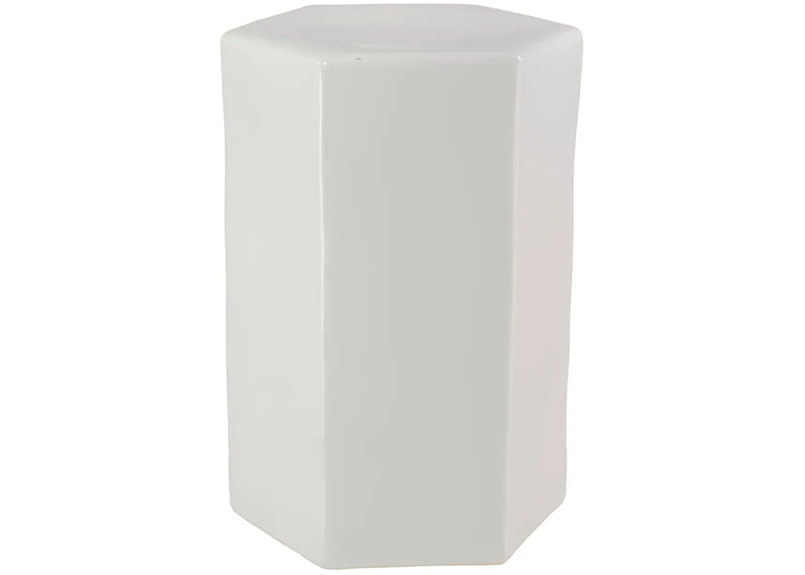 Porto Ceramic Indoor/Outdoor Side Table-Large, White