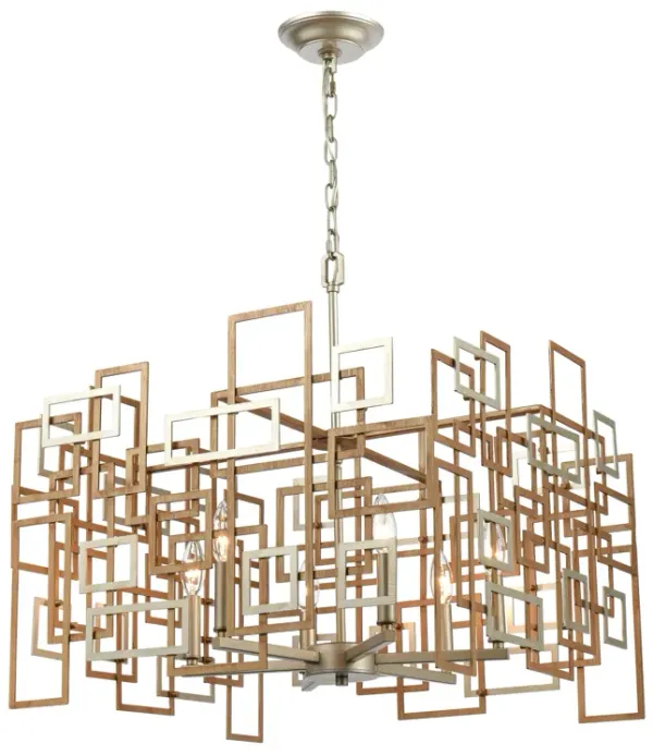 Gridlock 23'' Wide 6-Light Chandelier