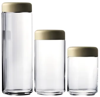 Atmosfera 3 Piece Food Container in Materic Champagne