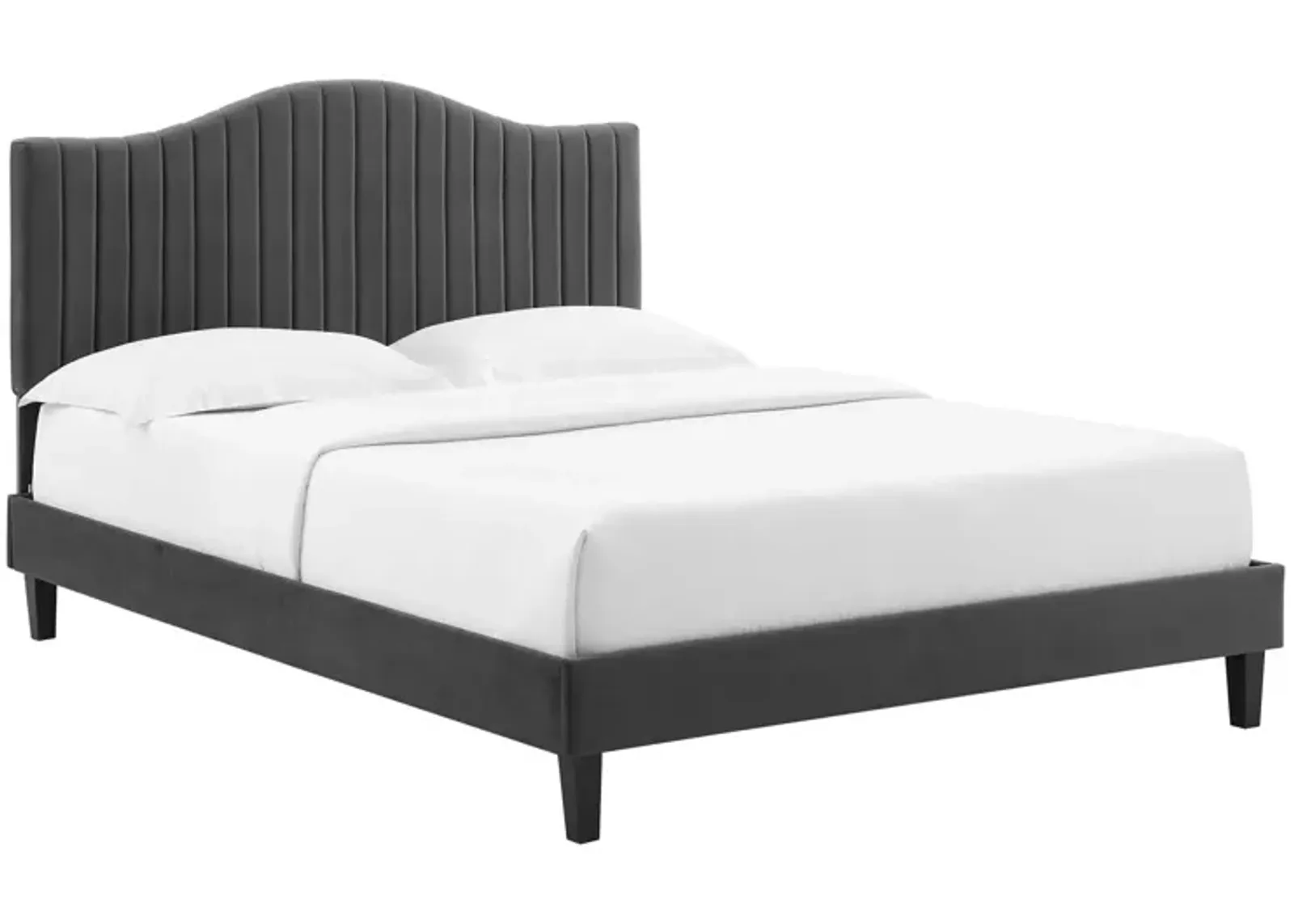 Modway - Juniper Channel Tufted Performance Velvet Full Platform Bed