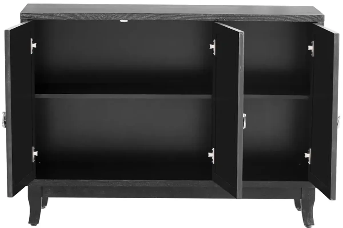 47" Sideboard Storage Buffet Cabinet, Black