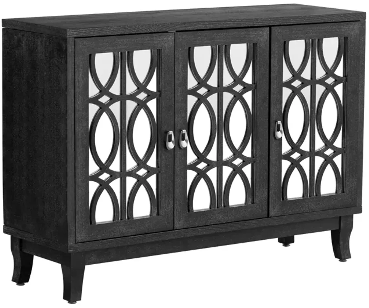 47" Sideboard Storage Buffet Cabinet, Black