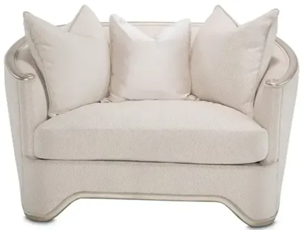 Michael Amini London Place Chair and a Half - Champagne