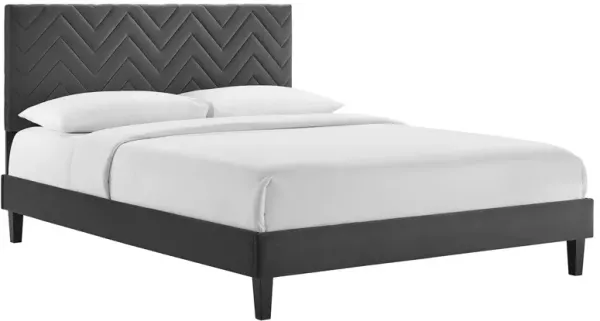 Modway - Leah Chevron Tufted Performance Velvet Full Platform Bed