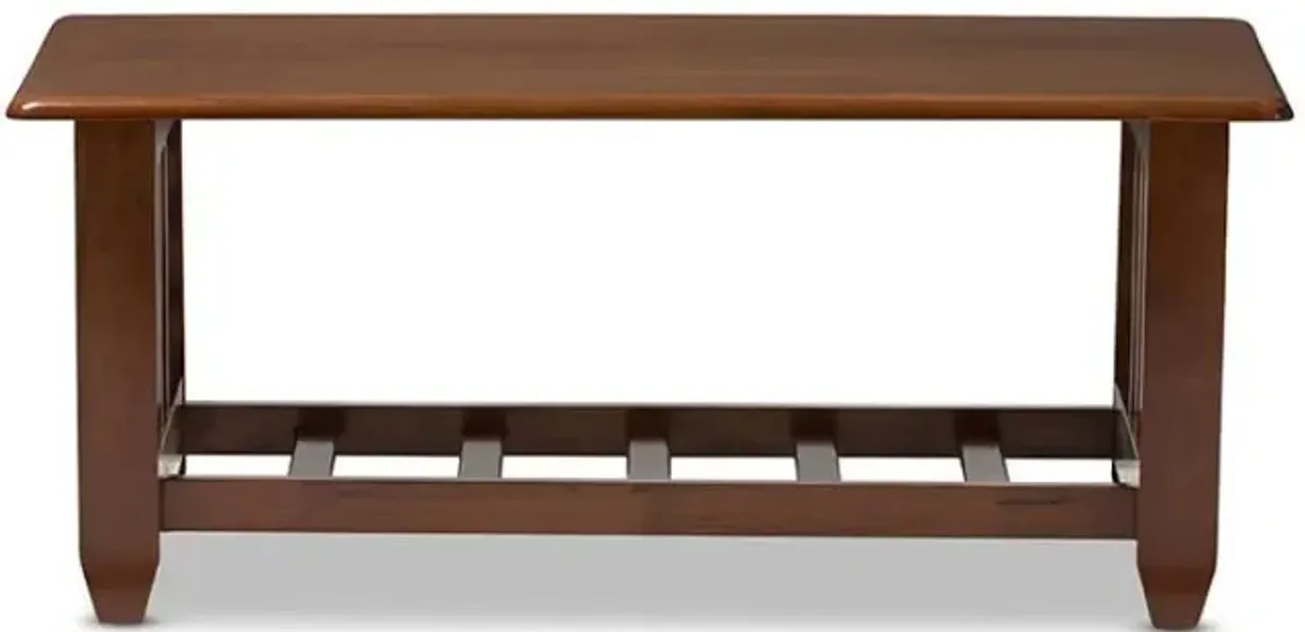 Cherry Finished Brown Wood Living Room Occasional Coffee Table