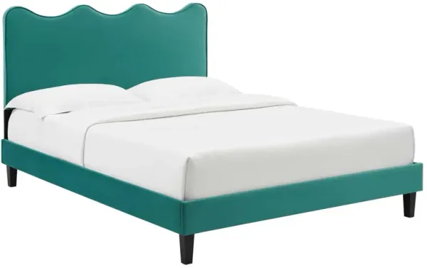 Modway - Current Performance Velvet Queen Platform Bed
