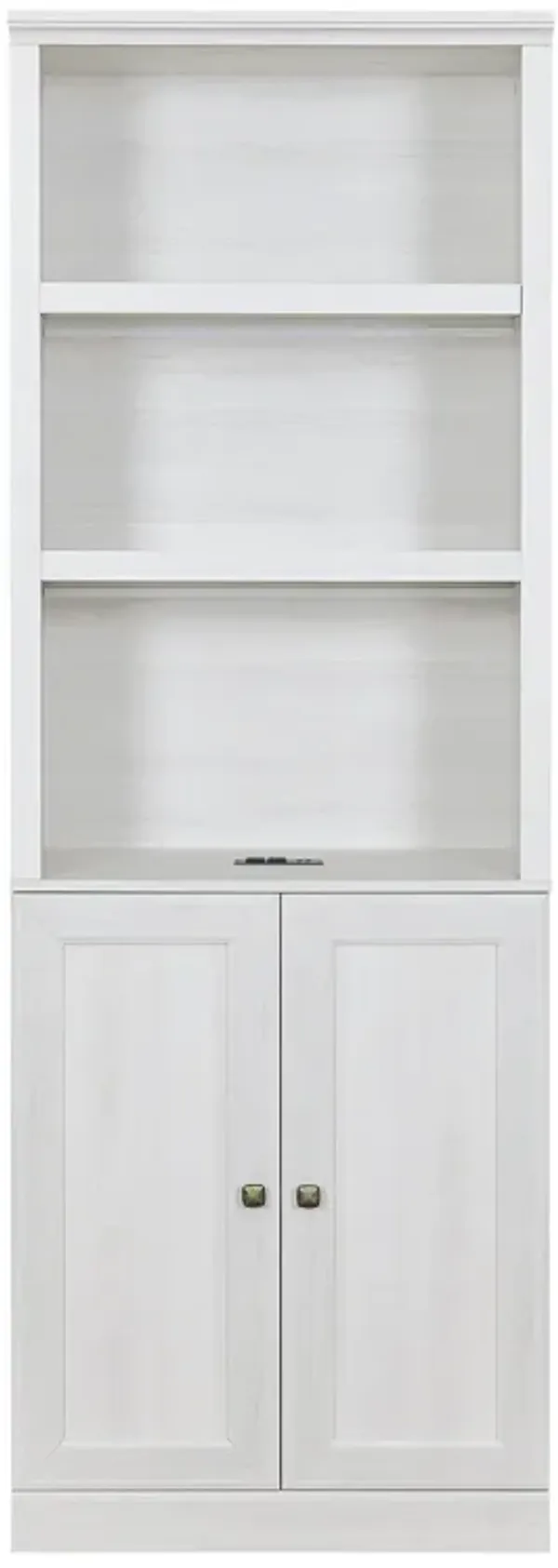 Merax Rustic Bookshelf with USB Port and 3 Open Shelves