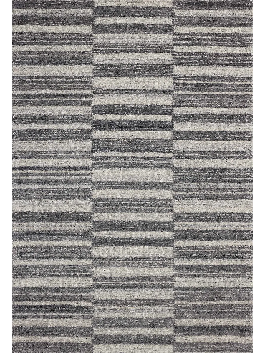 Rae Charcoal/Mist 9'3" x 13' Area Rug by Magnolia Home by Joanna Gaines x Loloi