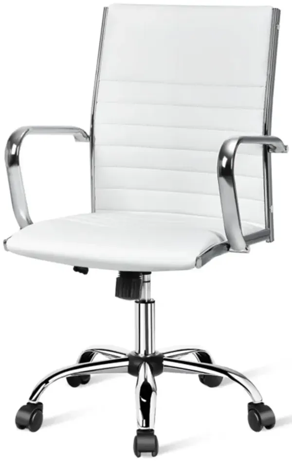 Hivvago High Back Ribbed Office Chair with Armrests