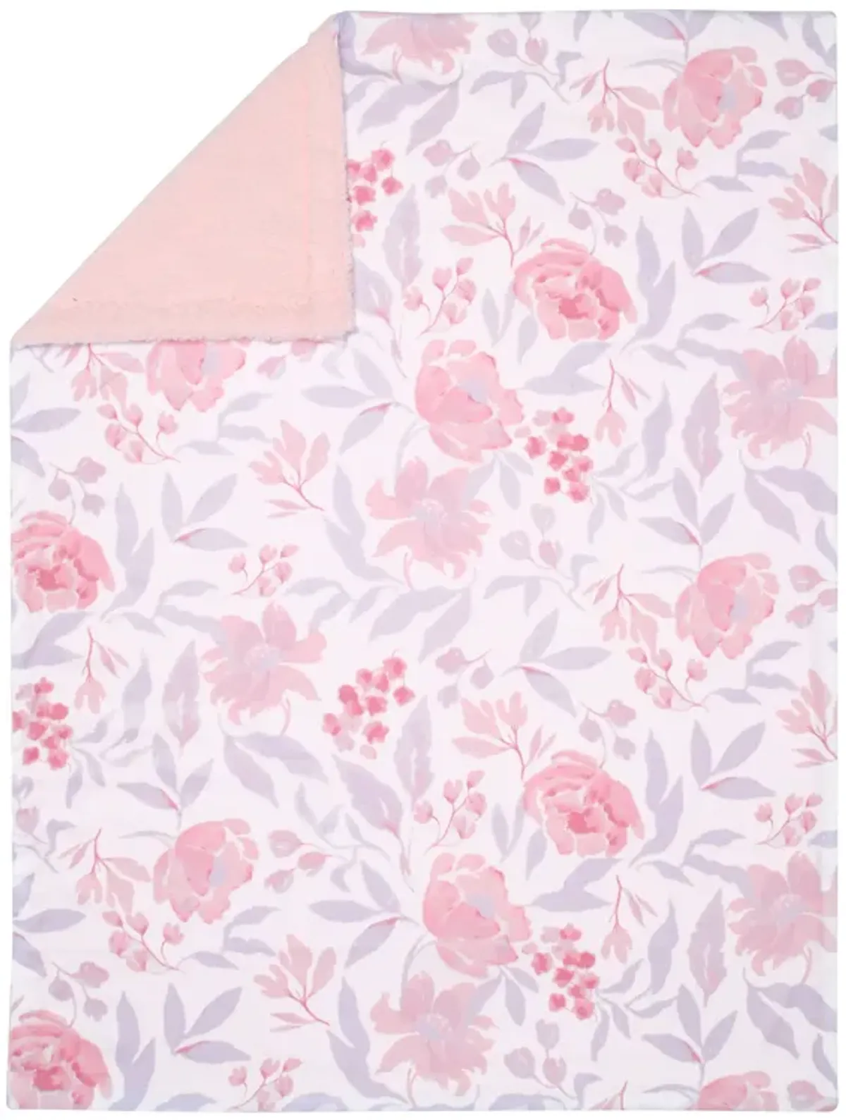 Bedtime Originals Lavender Floral Pink/Purple Soft Fleece Baby Blanket