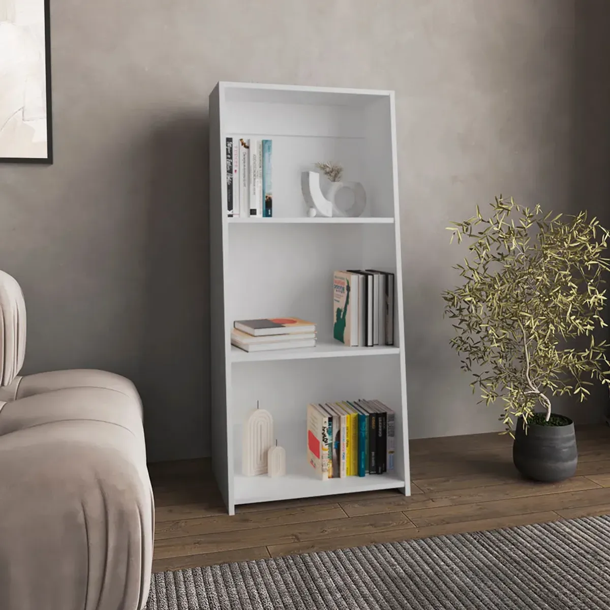 Bookcase Piney, Office, White