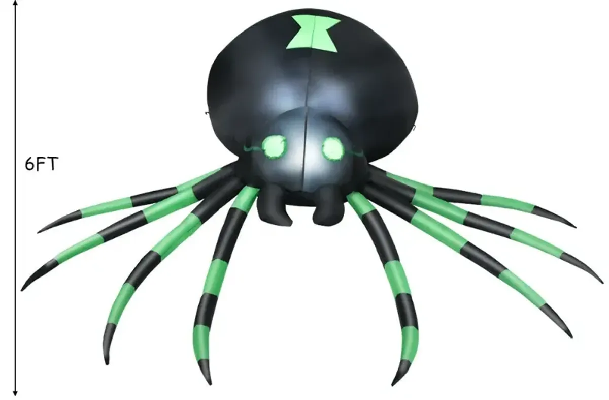 6 Feet Halloween Inflatable Blow-Up Spider