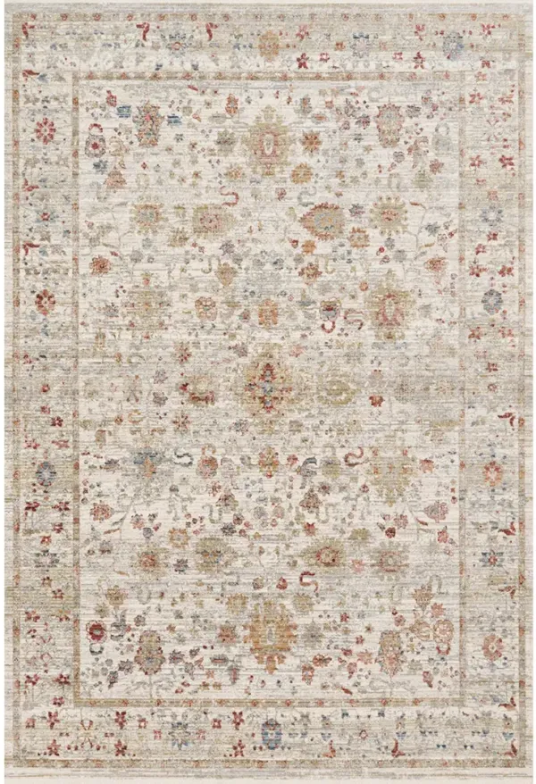Claire CLE05 Ivory/Multi 5'3" x 7'9" Rug