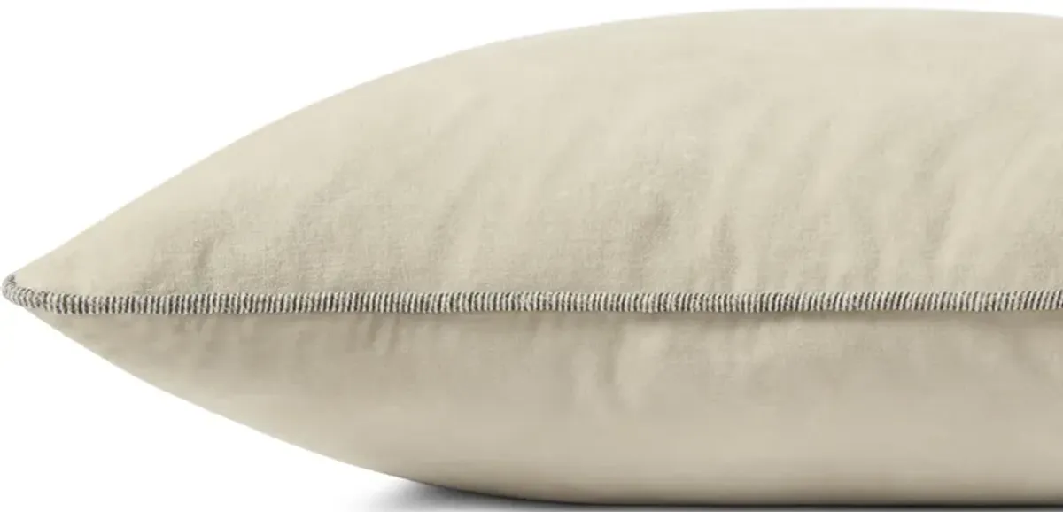 Liza PCJ0020 Ivory 22''x22'' Down Pillow by Chris Loves Julia x Loloi