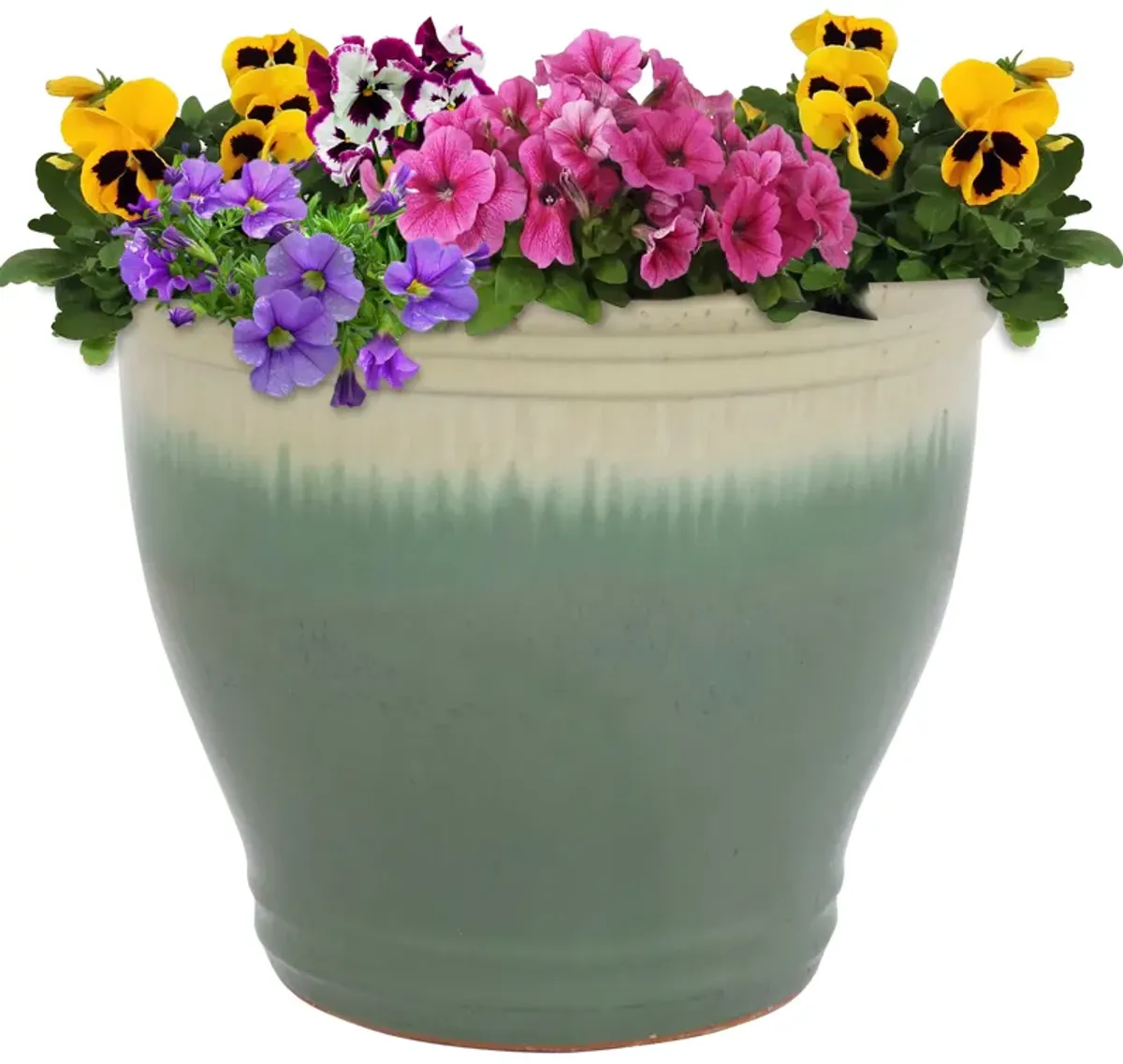 Sunnydaze Studio High-Fired Glazed Ceramic Planter