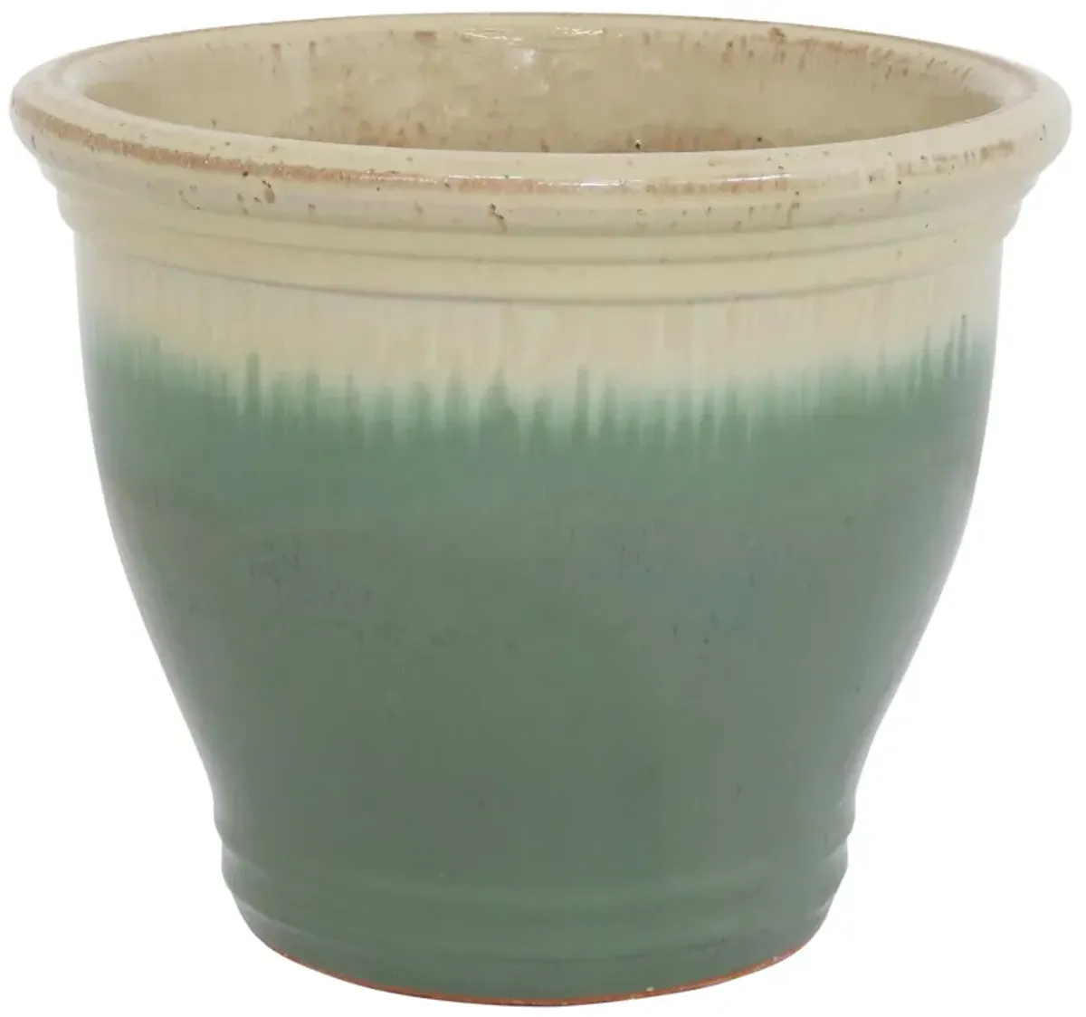 Sunnydaze Studio High-Fired Glazed Ceramic Planter