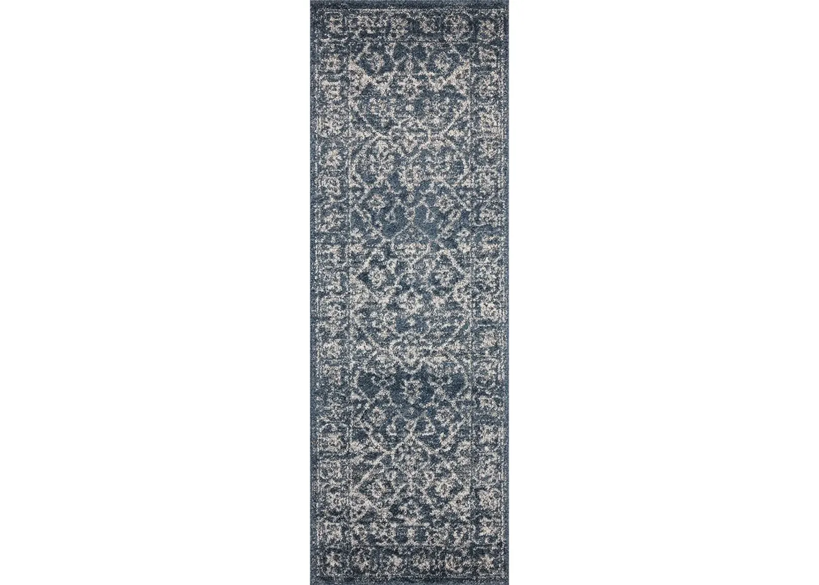 Gigi Navy/Stone 2'7" x 7'6" Runner Rug by Magnolia Home by Joanna Gaines x Loloi