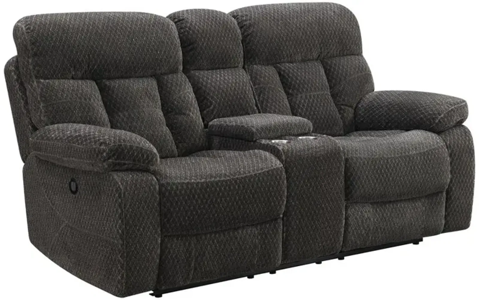 New Classic Furniture Bravo Console Loveseat W/ Pwr Fr-Charcoal