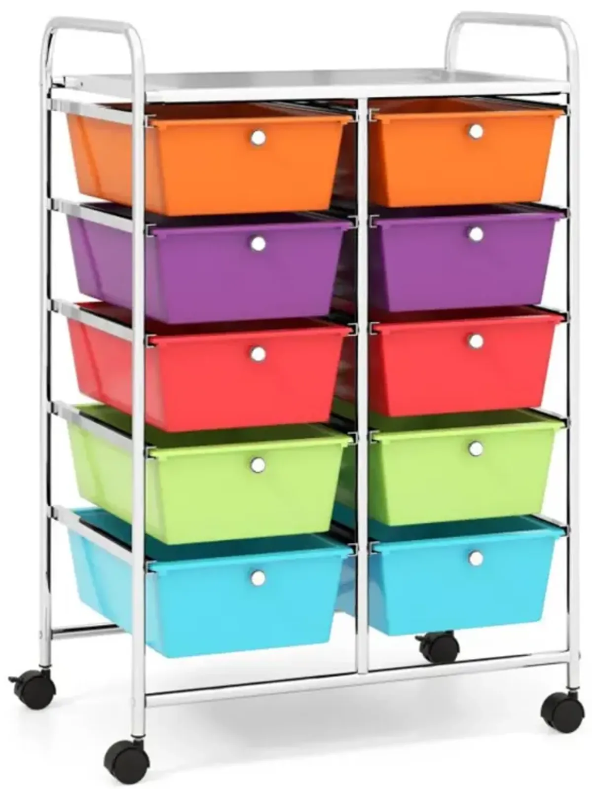 Hivvago 10-Drawer Rolling Storage Cart