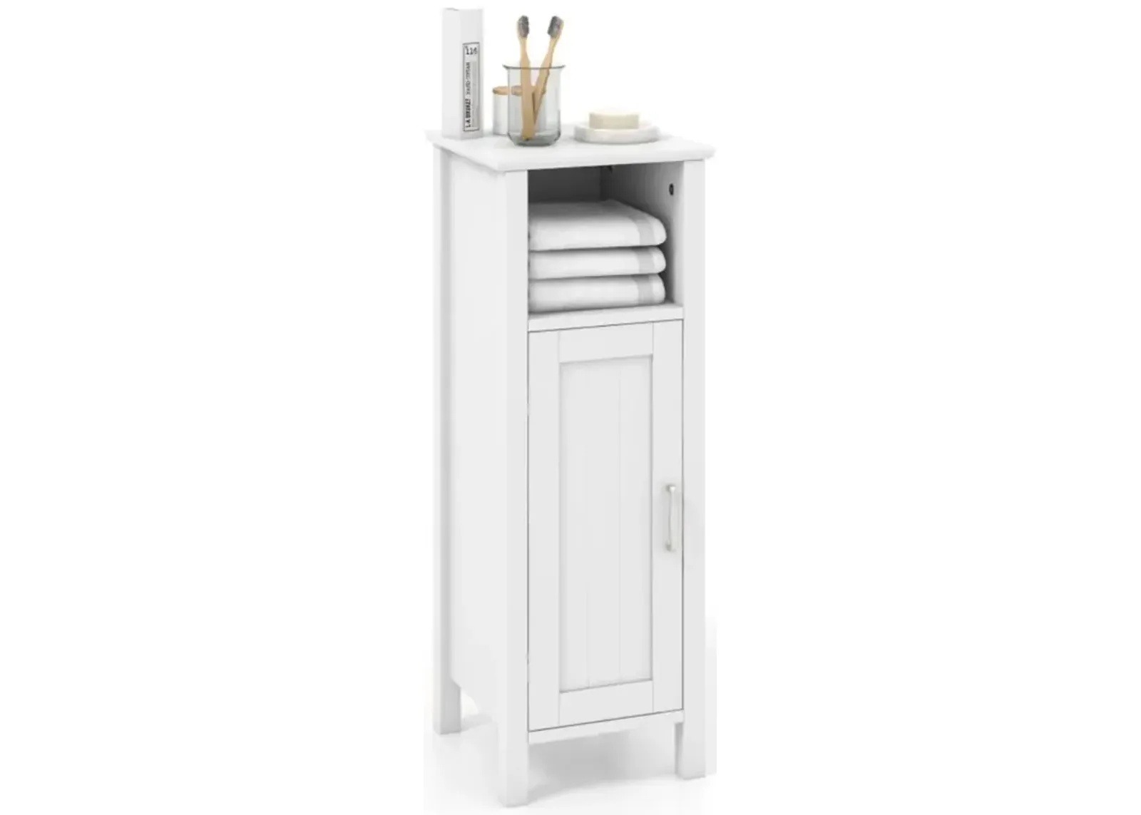 Hivvago 1-Door Freestanding Bathroom Cabinet with Open Shelf