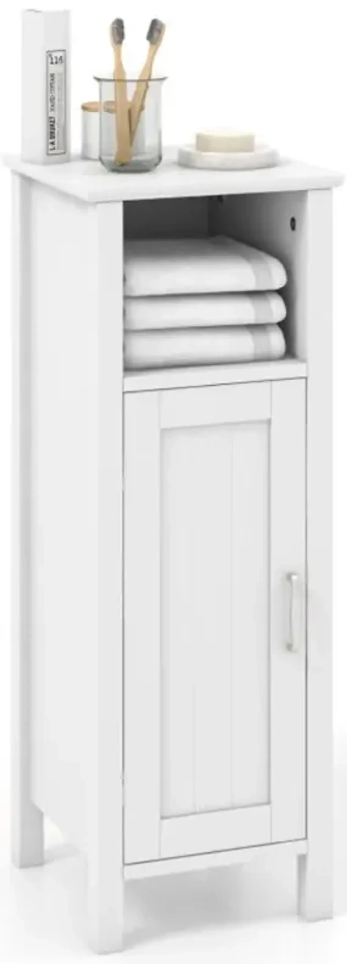 Hivvago 1-Door Freestanding Bathroom Cabinet with Open Shelf