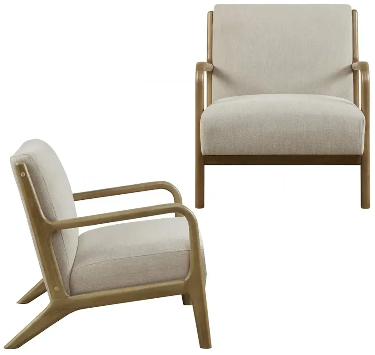 INK+IVY Novak Lounge Chair Set of 2 in Cream