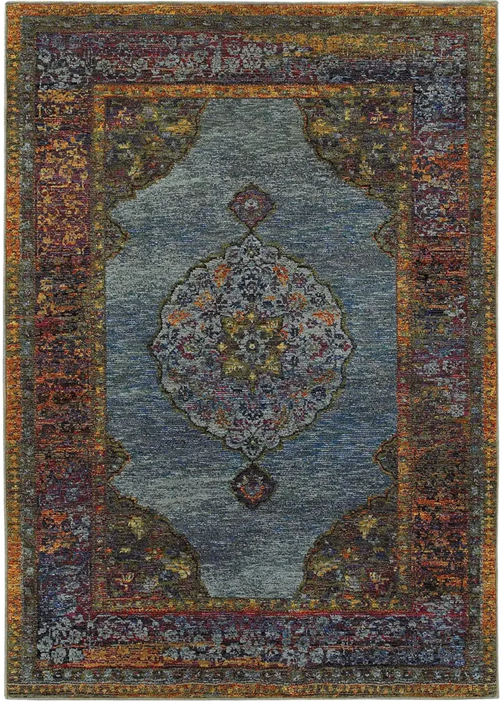 Andorra 1'10" x 3'2" Blue Rug