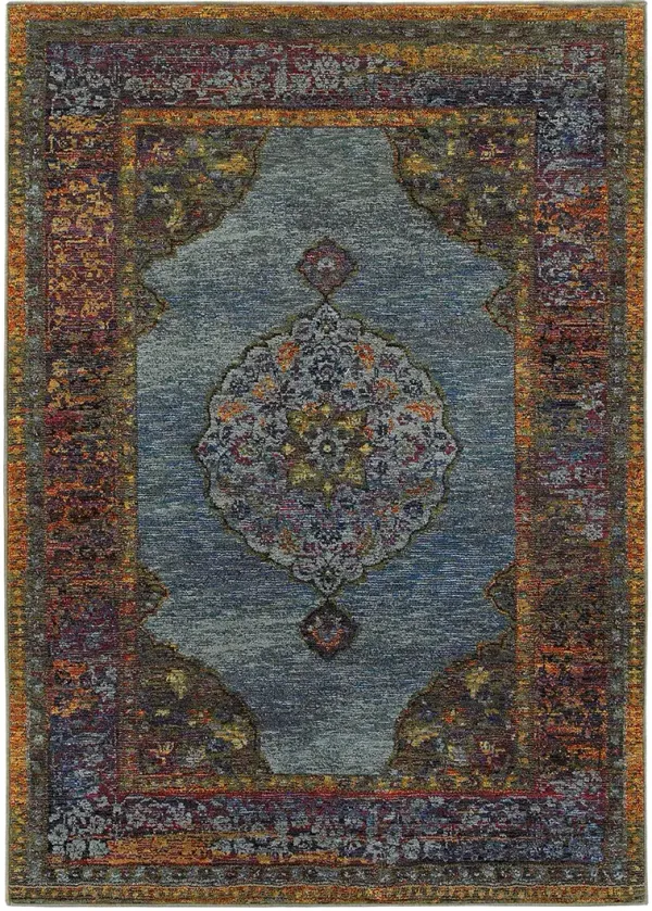 Andorra 1'10" x 3'2" Blue Rug